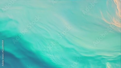Serene Abstract Background of Soft Blue and Aqua Waves Flowing Together with Gentle Gradients for Use in Digital Design or Printing Projects