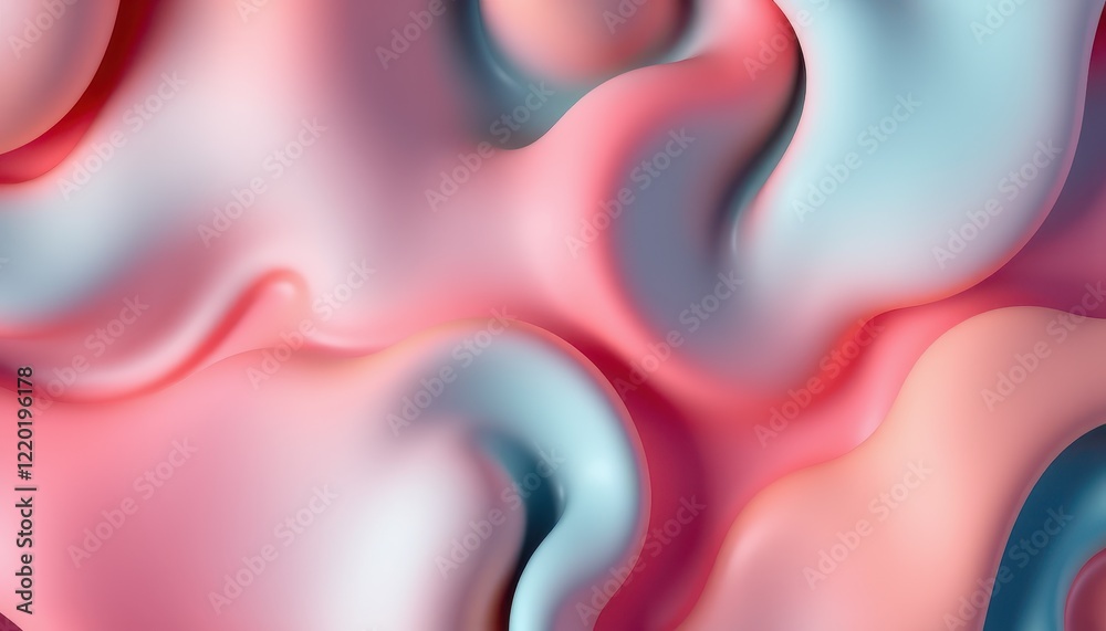 Obraz premium Abstract Pink and Blue Fluid Wave Forms