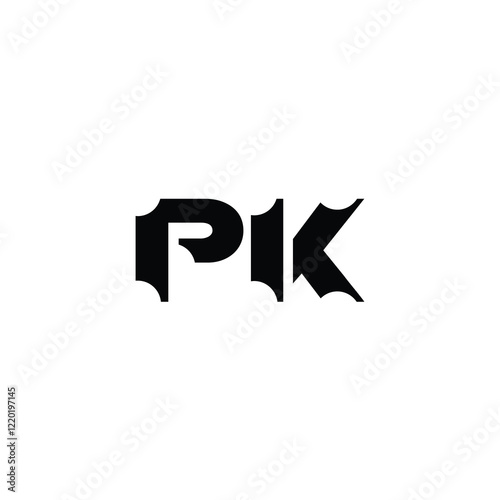 PK monogram logo design letter text name symbol monochrome logotype alphabet character simple logo