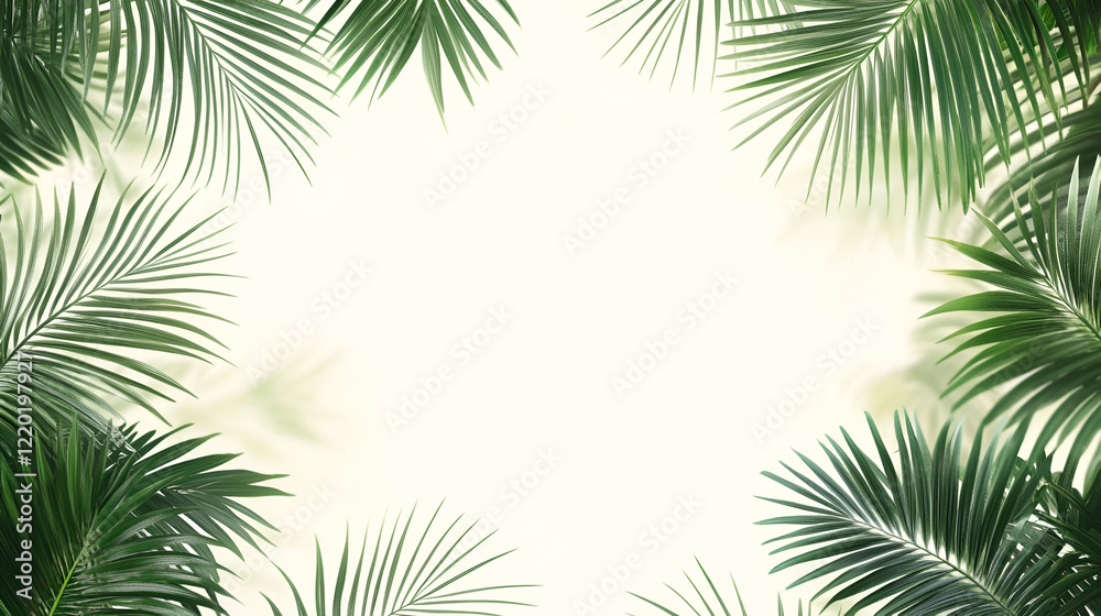 Palm leaves mockup illustration Palm leaves mockup illustration