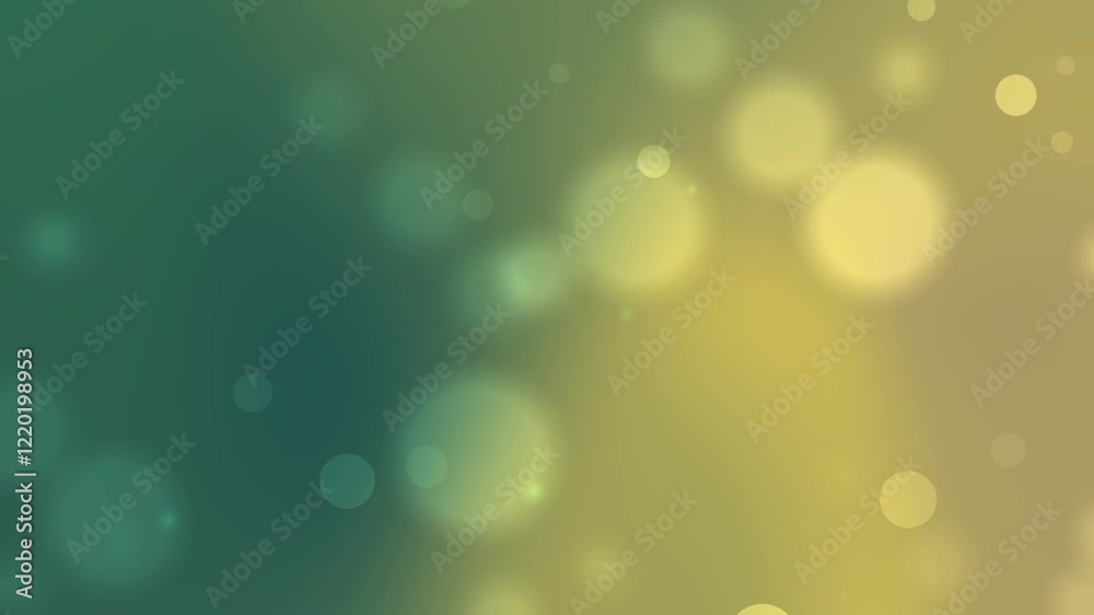 abstract background blending green and gold gradients with soft glowing bokeh circles ideal for Ramadan celebrations Islamic festivals or elegant design projects