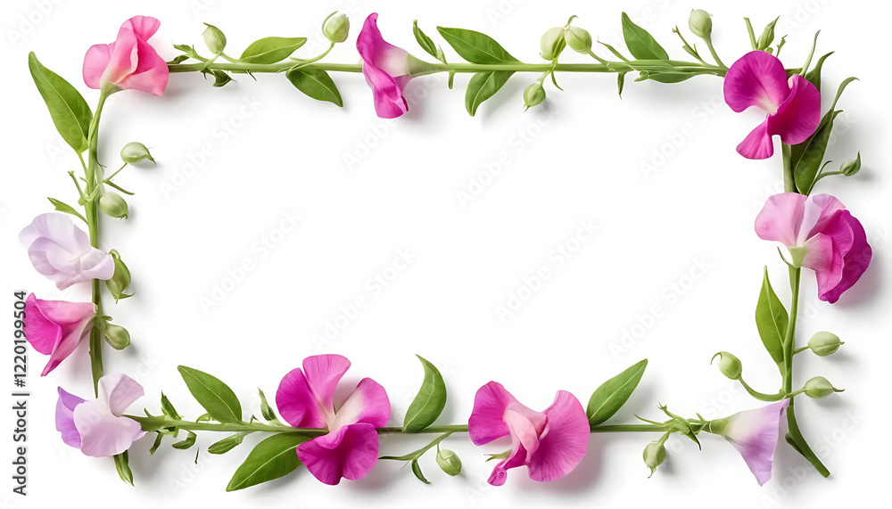 Pretty Pink Flower Frame for Spring Designs