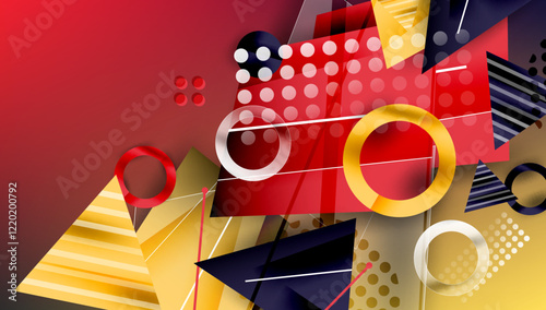 Abstract background geometric design with colorful gradients