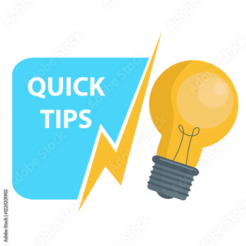 Quick tips label design vector
