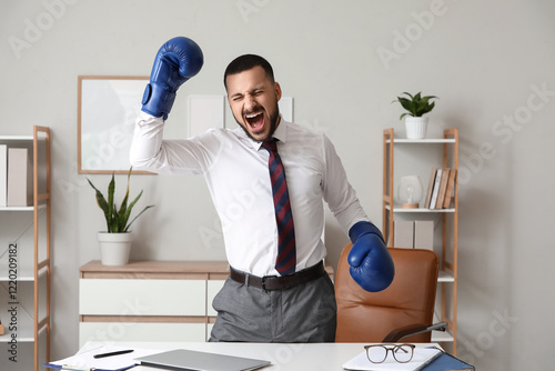 Emotional businessman with ...