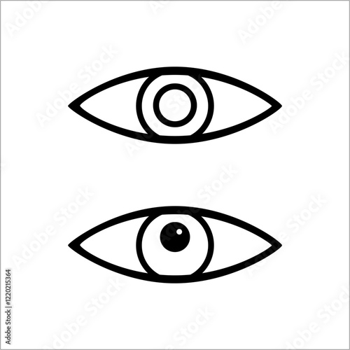line of eye icon vector illustration