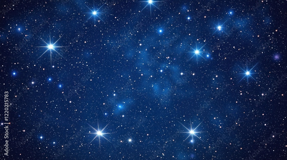Obraz premium Starry Night Sky with Deep Blue Hues