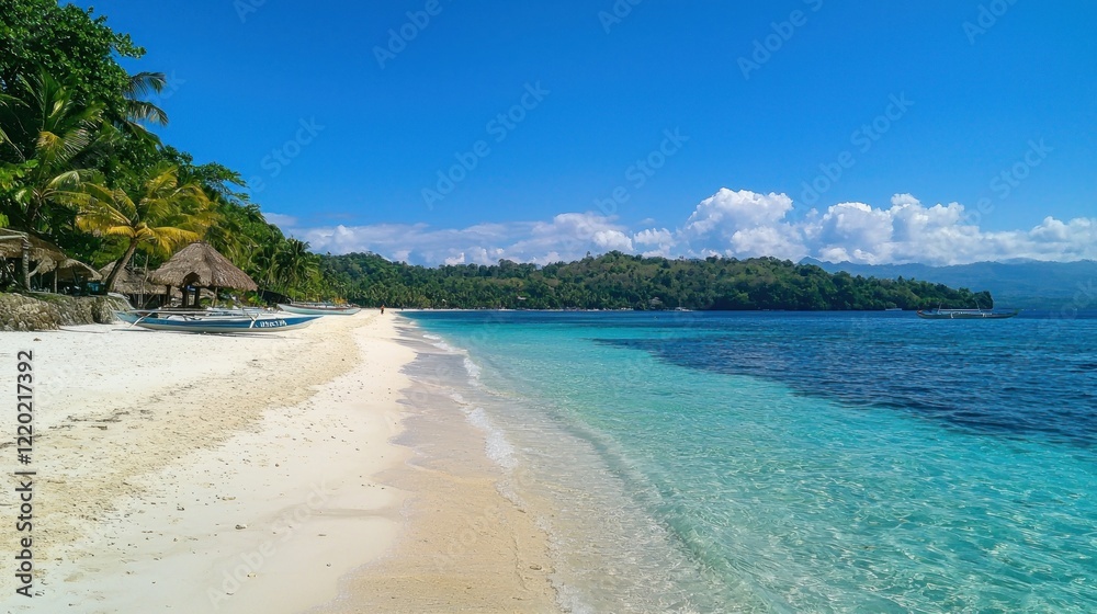 Fototapeta premium Tropical Beach with Turquoise Blue Waters