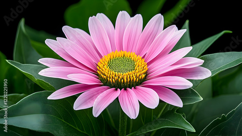 Pink flower blossom closeup, dark background, nature photography, botanical illustration, website design