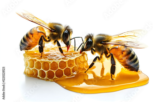 A diligent bee working tirelessly to make the sweetes
