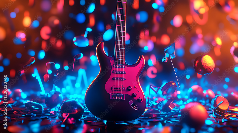 Obraz premium The power of music, wallpaper, modern sound and entertainment empowers people around the world.