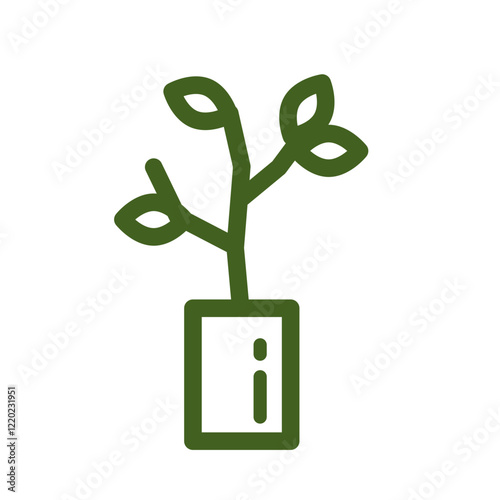 Flower Gardening Vector Linear Floral Element Icon Symbol