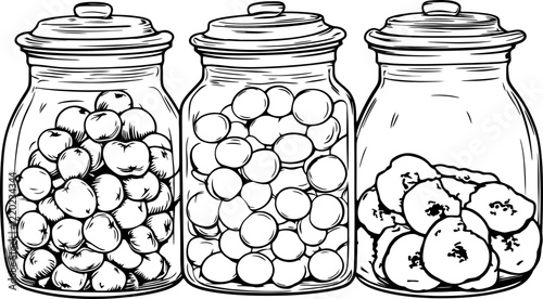 cookies jar drawing sketch