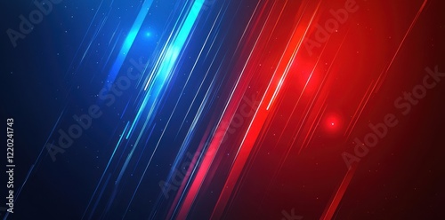 Abstract red and black background with dynamic light streaks, ideal for tech and digital designs.