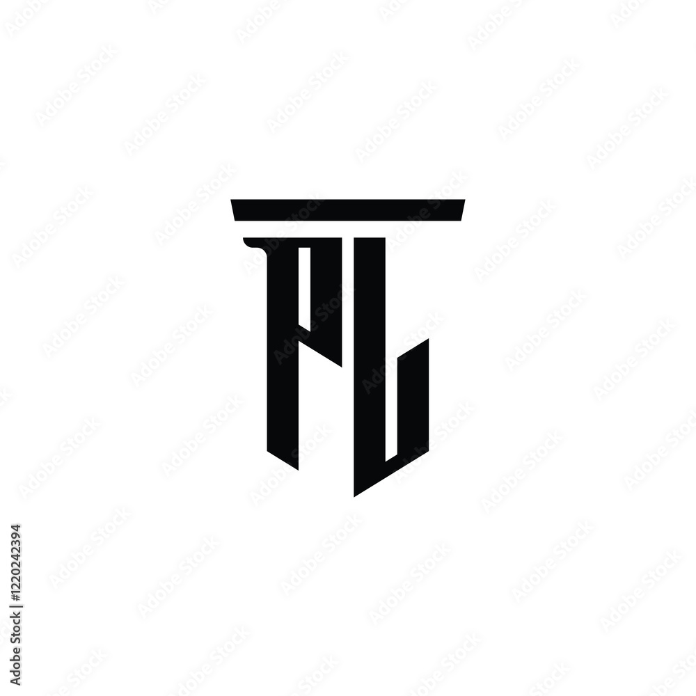 PL monogram logo design letter text name symbol monochrome logotype alphabet character simple logo PL monogram logo design letter text name symbol monochrome logotype alphabet character simple logo