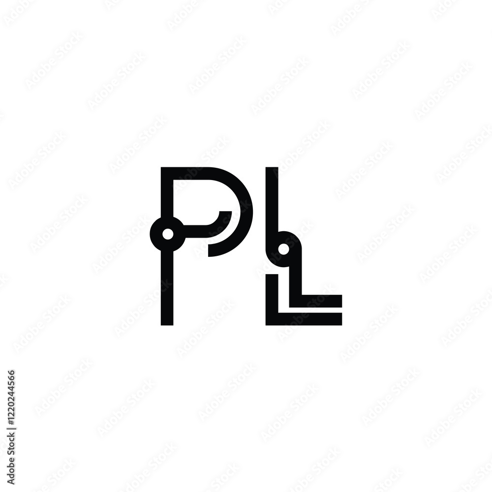 PL monogram logo design letter text name symbol monochrome logotype alphabet character simple logo PL monogram logo design letter text name symbol monochrome logotype alphabet character simple logo