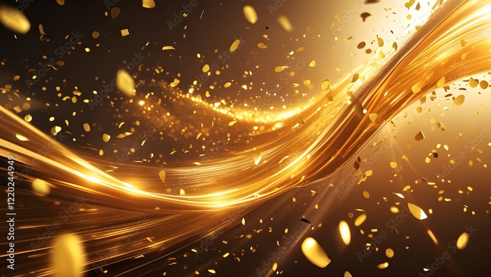 Obraz premium abstract background with golden wave