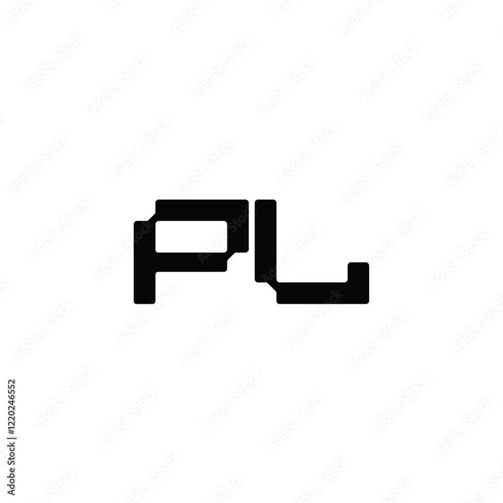 PL monogram logo design letter text name symbol monochrome logotype alphabet character simple logo PL monogram logo design letter text name symbol monochrome logotype alphabet character simple logo