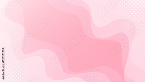 Abstract white-pink curve background, pink dynamic wallpaper with wave shapes. Template banner background for beauty products, sales, ads, pages, events, web, and others