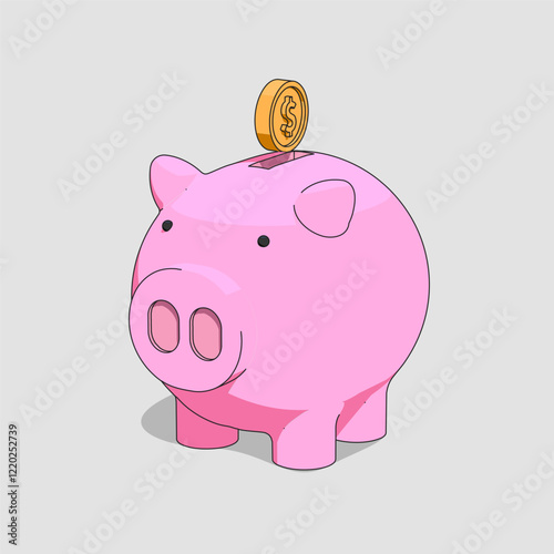 piggy bank with coins