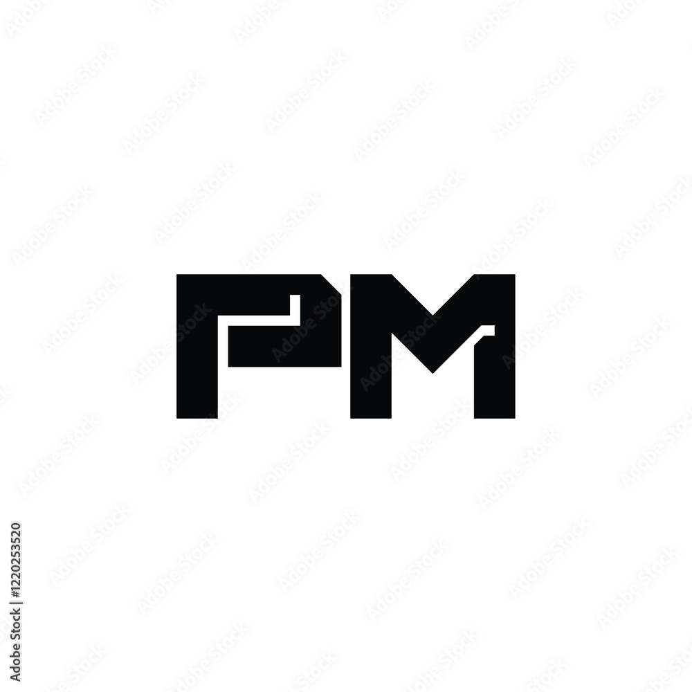 PM monogram logo design letter text name symbol monochrome logotype alphabet character simple logo PM monogram logo design letter text name symbol monochrome logotype alphabet character simple logo