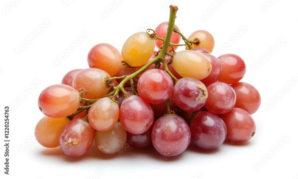 Fresh mixed grapes on a white background