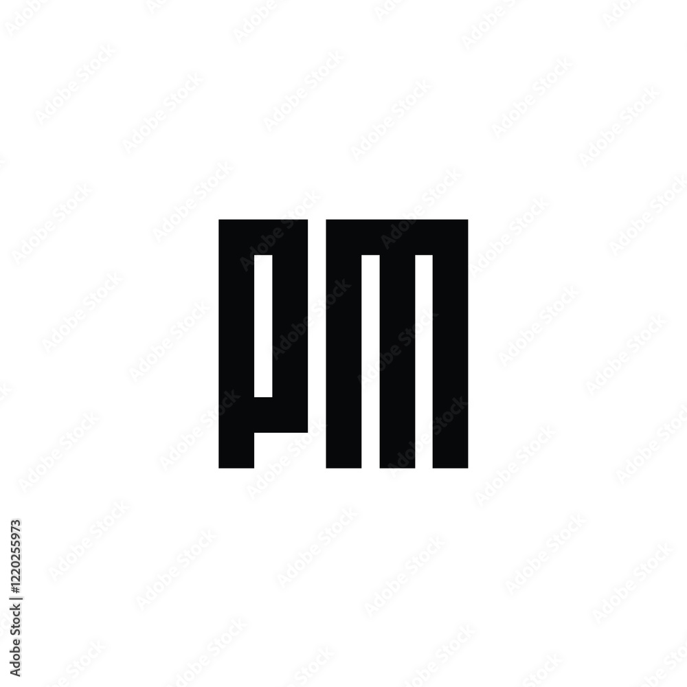 PM monogram logo design letter text name symbol monochrome logotype alphabet character simple logo PM monogram logo design letter text name symbol monochrome logotype alphabet character simple logo