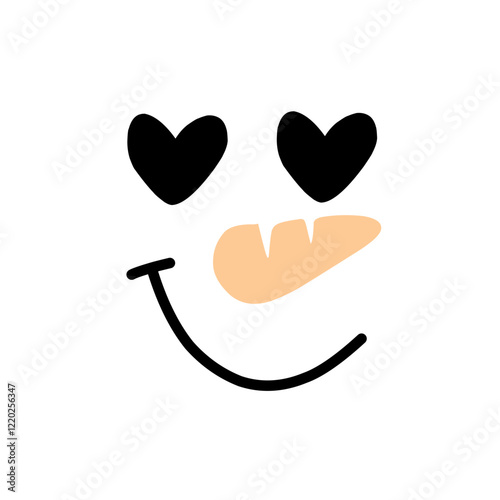 Snowman Faces icon cartoon