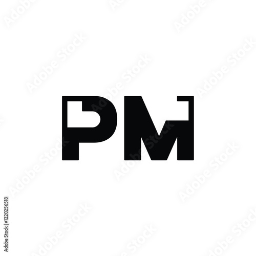 Free Download PM monogram logo design letter text name symbol monochrome logotype alphabet character simple logo - GFXLoad