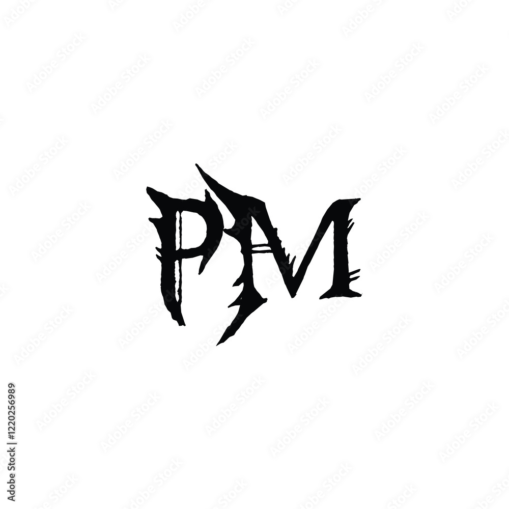 PM monogram logo design letter text name symbol monochrome logotype alphabet character simple logo PM monogram logo design letter text name symbol monochrome logotype alphabet character simple logo
