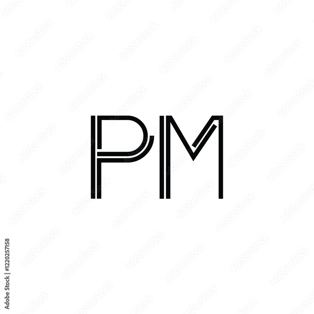PM monogram logo design letter text name symbol monochrome logotype alphabet character simple logo PM monogram logo design letter text name symbol monochrome logotype alphabet character simple logo
