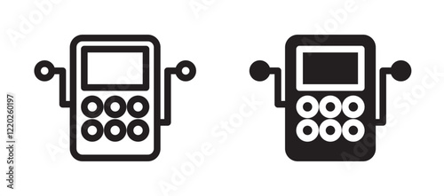 Dialysis icons in outline and stroke versions