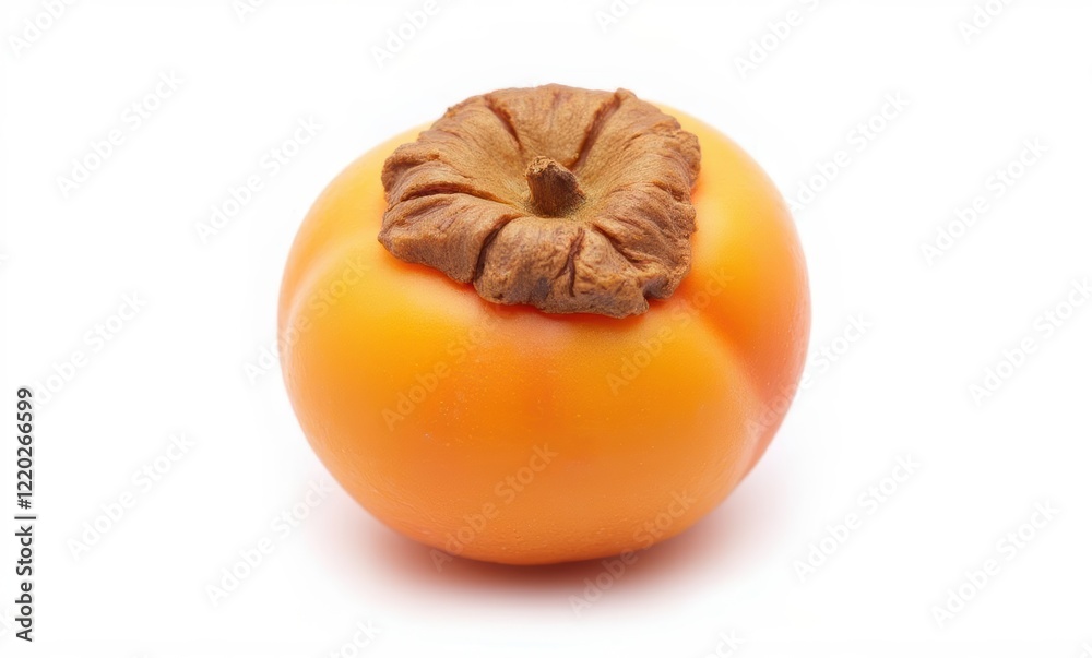 Ripe persimmon on a white background Ripe persimmon on a white background