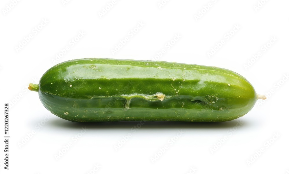 Fresh green cucumber on white background Fresh green cucumber on white background