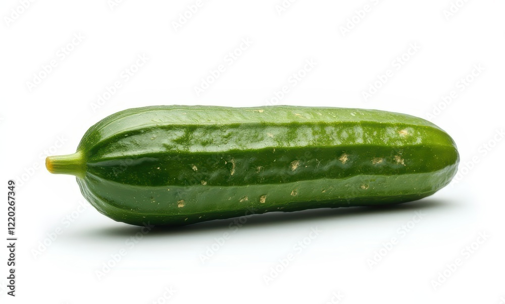 Fresh green cucumber on white background Fresh green cucumber on white background