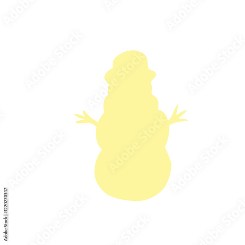 colorful snowman doddle icon