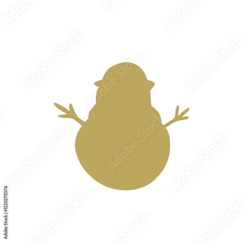 colorful snowman doddle icon