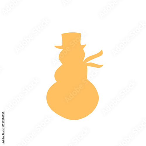 colorful snowman doddle icon