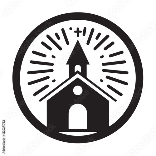 Church building icon. Simple illustration of church building vector icon for web design isolated on white background