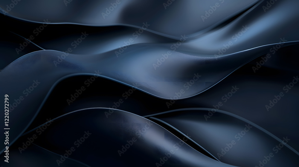Obraz premium Sleek black and blue gradient background, generative ai