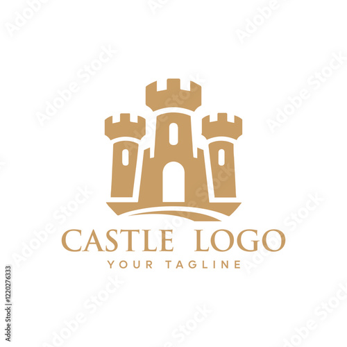 Castle logo and castle icon design template