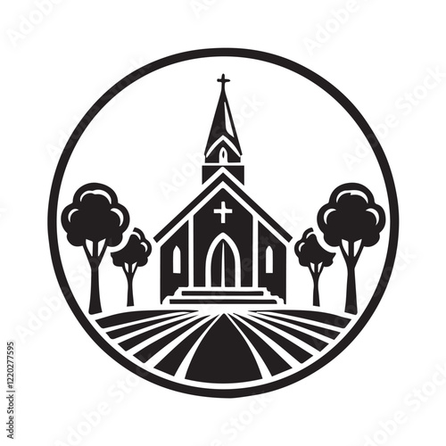 Church building icon. Simple illustration of church building vector icon for web design isolated on white background