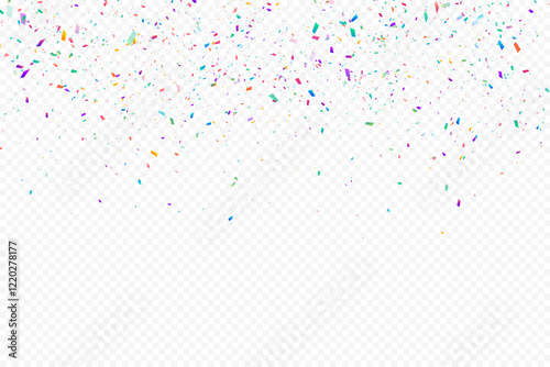 Glittering confetti on a transparent background.