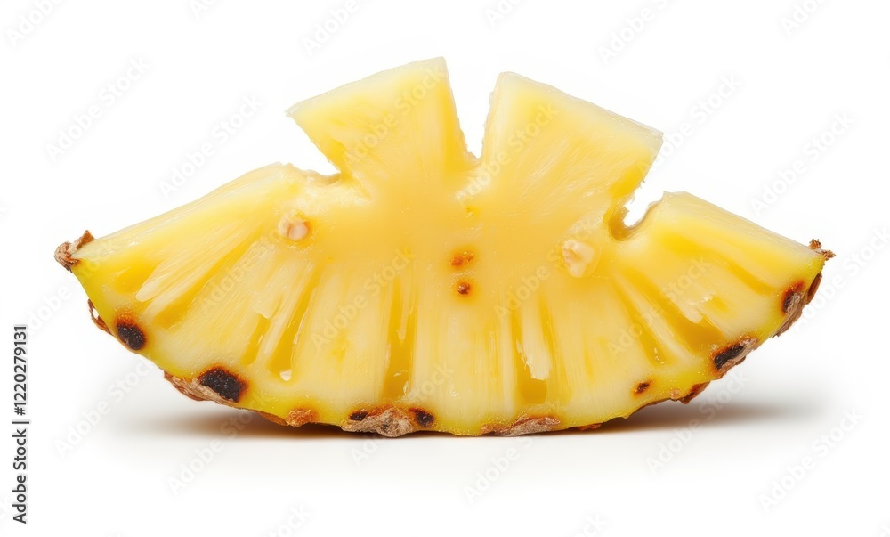 Fresh pineapple slice on white background Fresh pineapple slice on white background