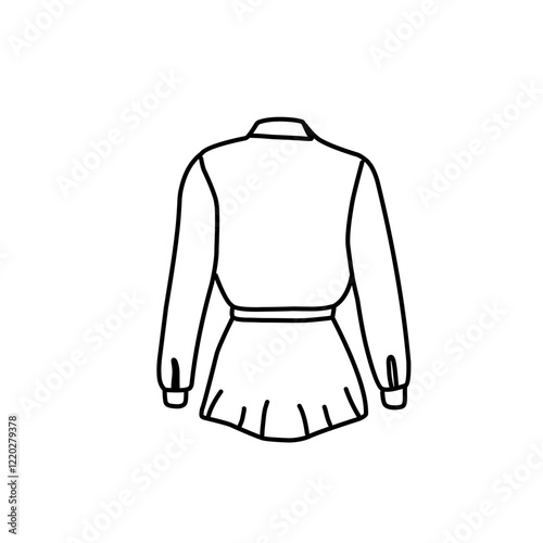 Fashion flat drawing line