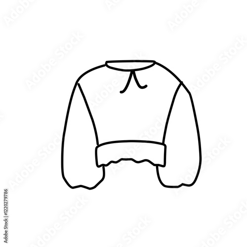 Fashion flat drawing line