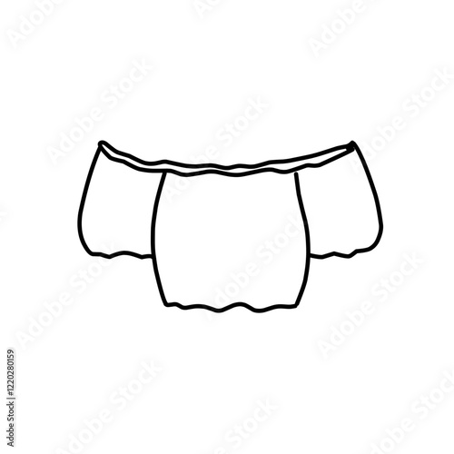 Fashion flat drawing line