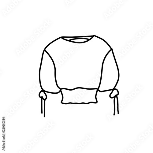 Fashion flat drawing line