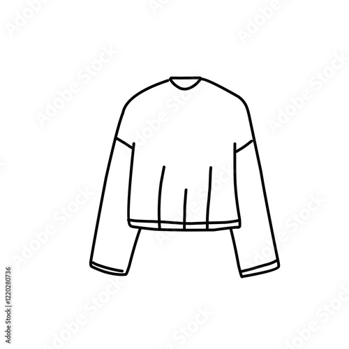 Fashion flat drawing line