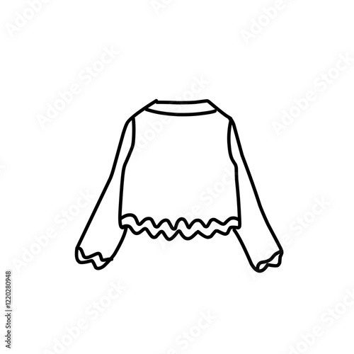 Fashion flat drawing line